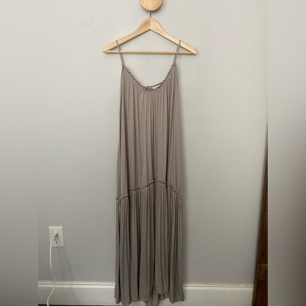 Zara Satin-Effect Midi Dress M
